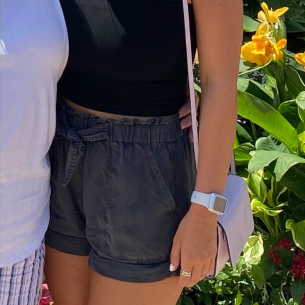 Aerie High Waist Charcoal Shorts